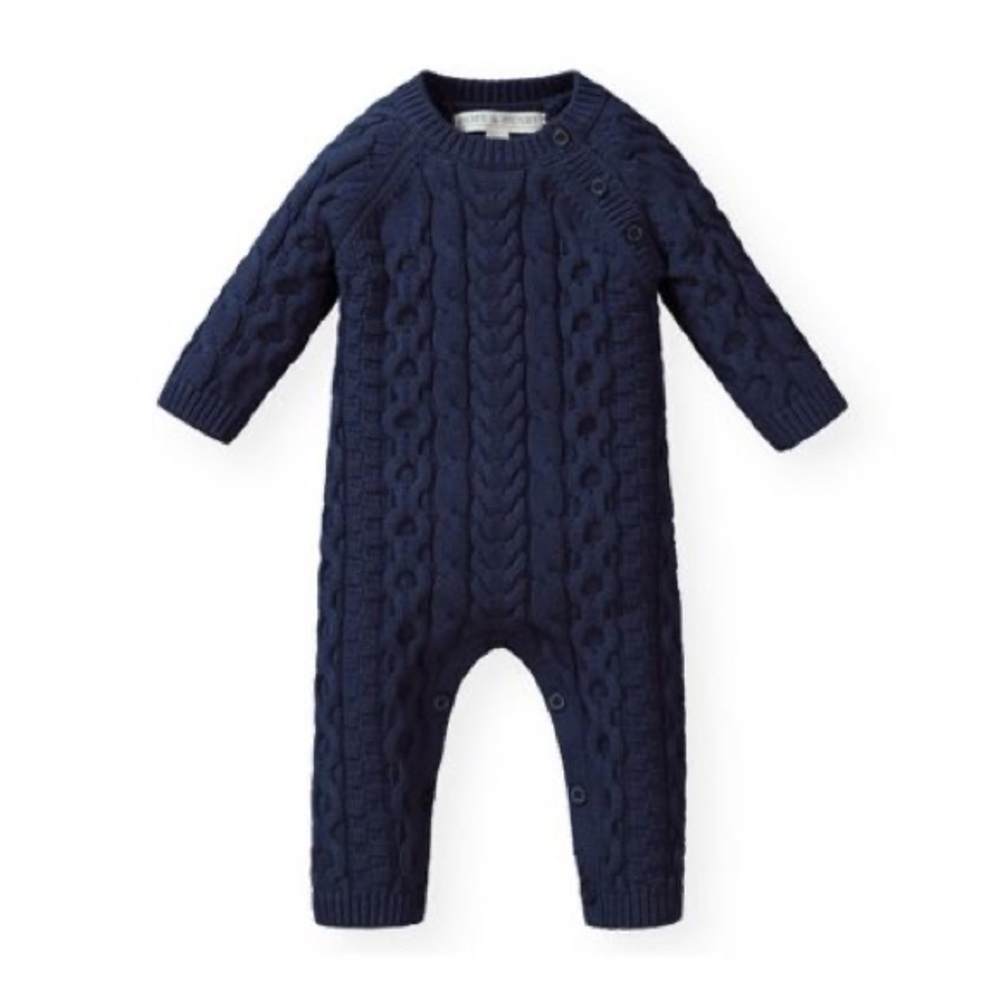 Hope & Henry Navy Blue Sweater Romper
